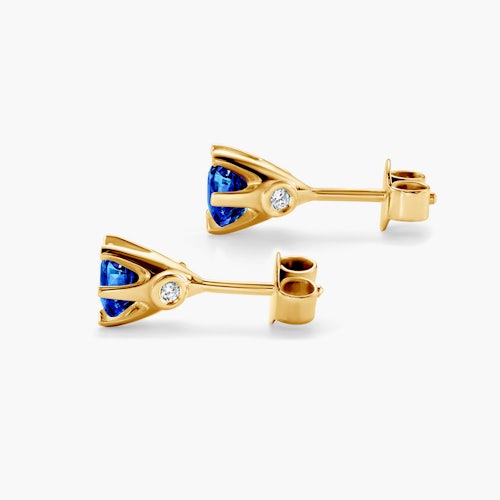 Kolczyki The Journey: złote, szafiry